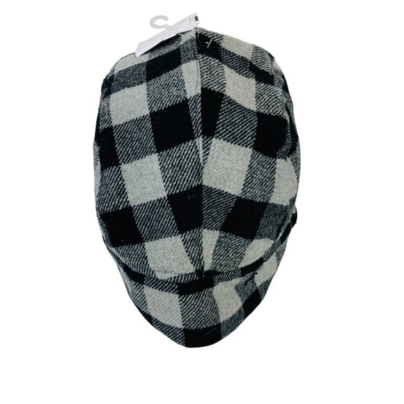 Buffalo Plaid Trapper Hat Thinsulate Insulation Winter Black Gray Checkered Flap - Picture 6 of 16